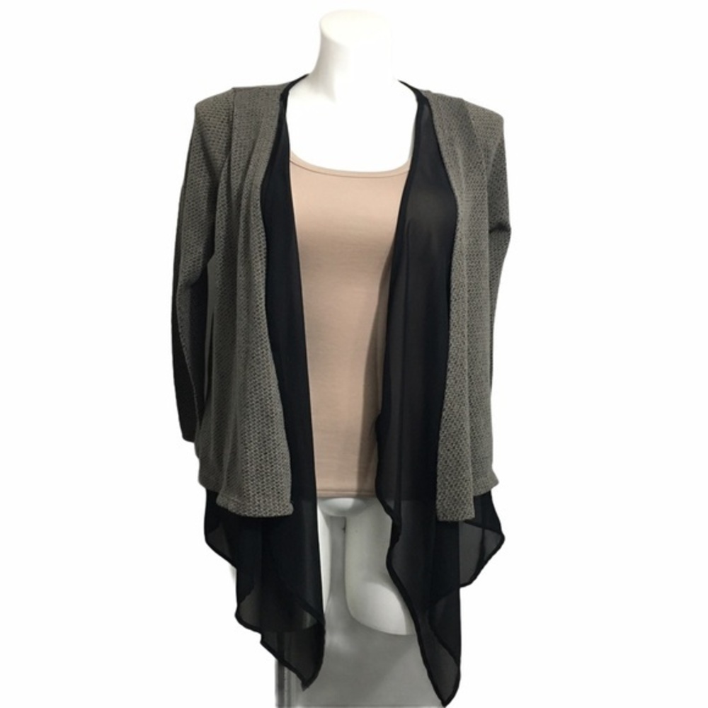 Janette Plus open front layered knit top. Sz 2X
